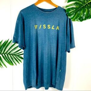 VISSLA Men’s Rescue Steel Blue Graphic TShirt 2XL